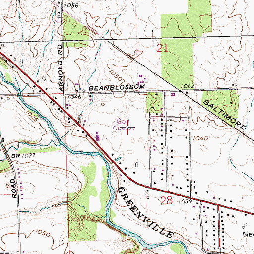 Topographic Map of White Springs Golf Course, OH