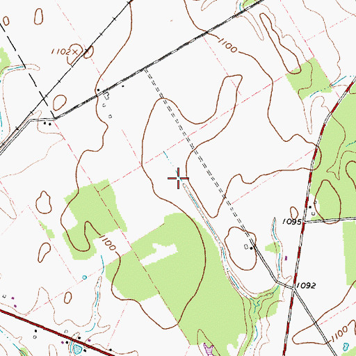 Topographic Map of Bear Swamp (historical), OH
