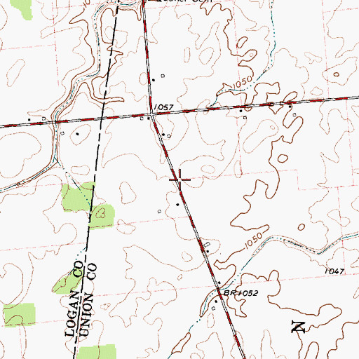 Topographic Map of Bethany School (historical), OH
