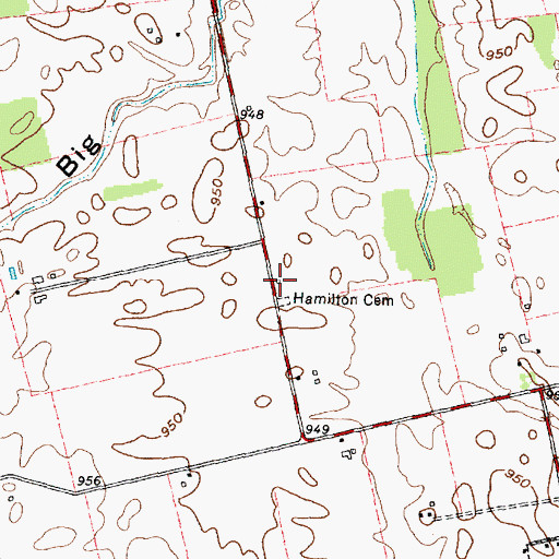 Topographic Map of Big Swale School (historical), OH
