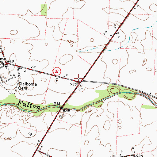 Topographic Map of Bigelow School (historical), OH