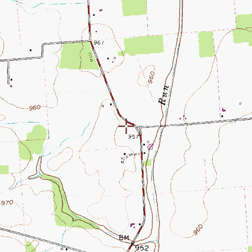 Topographic Map of Bonnette School (historical), OH