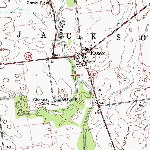 Topographic Map of Big Swale Creek, OH
