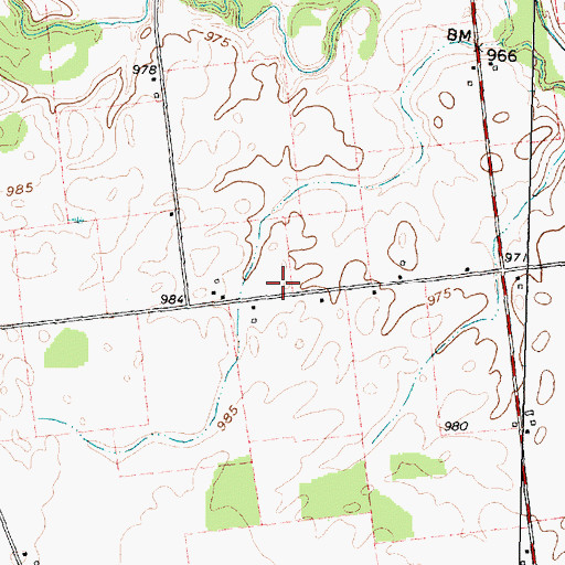 Topographic Map of Fountain Grove School (historical), OH