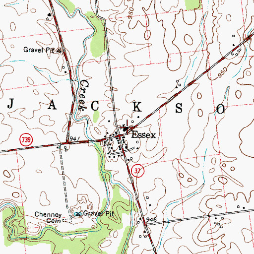 Topographic Map of Jackson Elementary School, OH