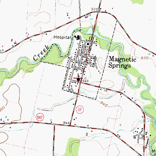 Topographic Map of Leesburg-Magnetic Elementary School, OH