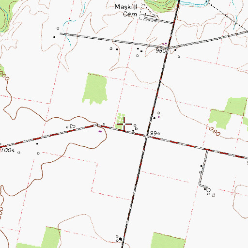 Topographic Map of Miller School (historical), OH