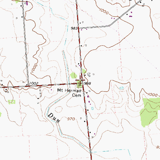 Topographic Map of Mount Hermon School (historical), OH