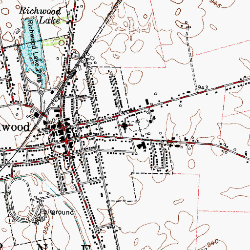 Topographic Map of North Union High School, OH