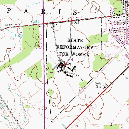 Topographic Map of Ohio Reformatory for Women, OH