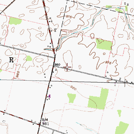 Topographic Map of Styre School (historical), OH