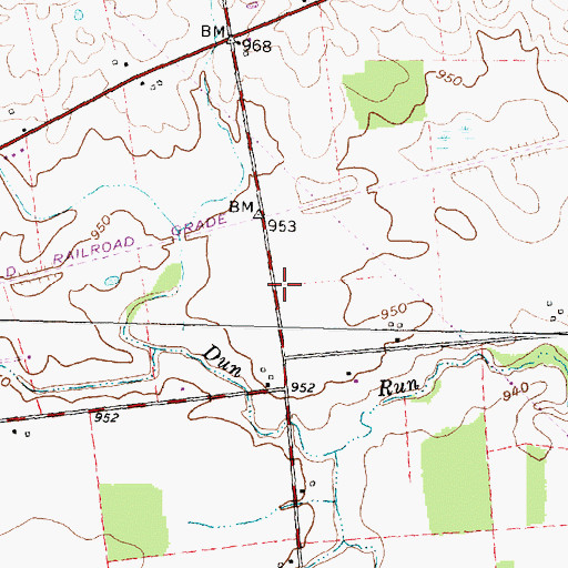 Topographic Map of Tanner Crossing School (historical), OH
