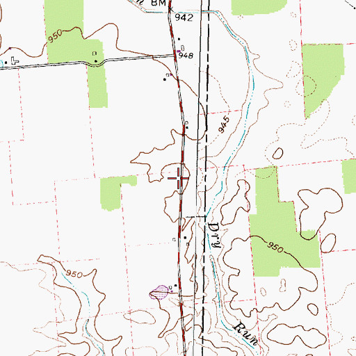 Topographic Map of Thompson School (historical), OH