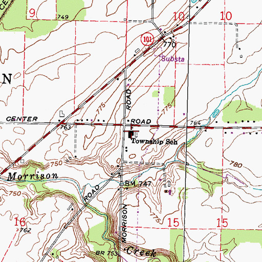 Topographic Map of Clinton Elementary School, OH
