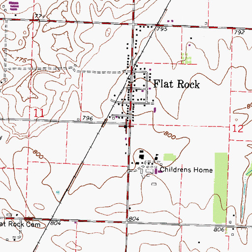 Topographic Map of Ebenezer United Methodist Church, OH