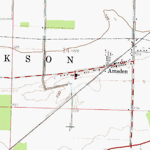 Topographic Map of Lakota Junior High School, OH