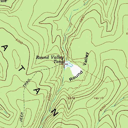 Topographic Map of Round Valley Tank, AZ
