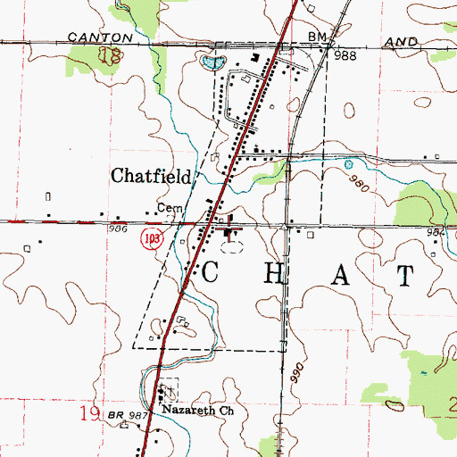 Topographic Map of Buckeye West Elementary School, OH