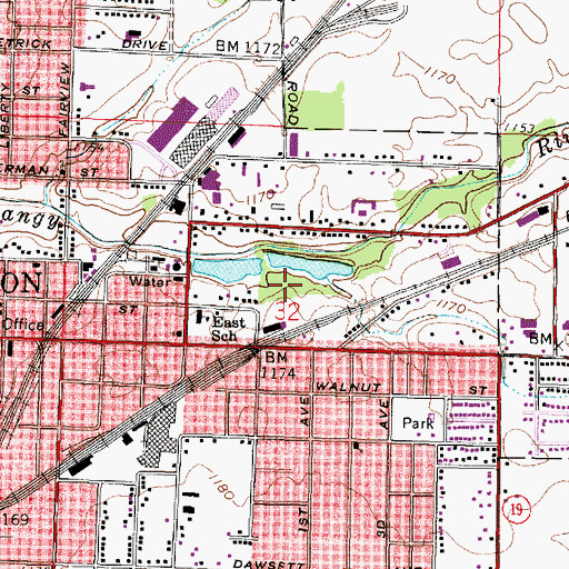 Topographic Map of Cobey Park, OH