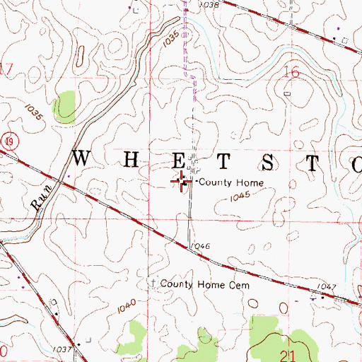 Topographic Map of Crawford County Home, OH
