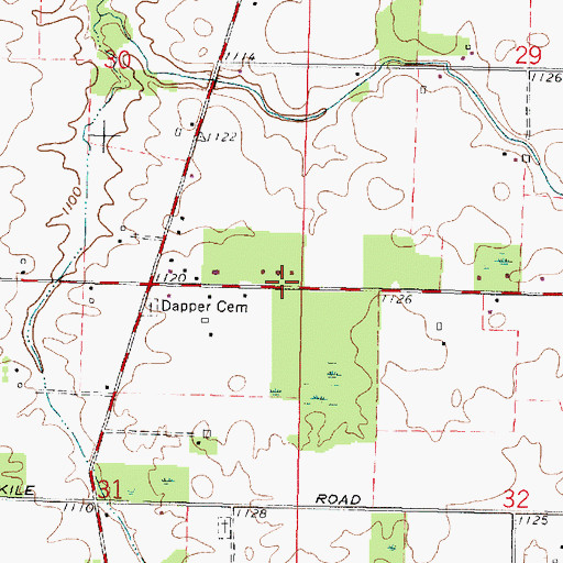 Topographic Map of Fisher School (historical), OH