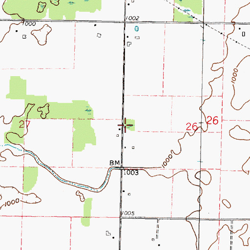 Topographic Map of Heydinger School (historical), OH