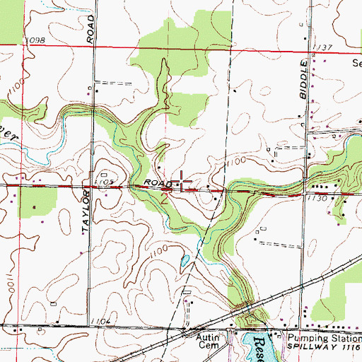 Topographic Map of Hill Grove School (historical), OH