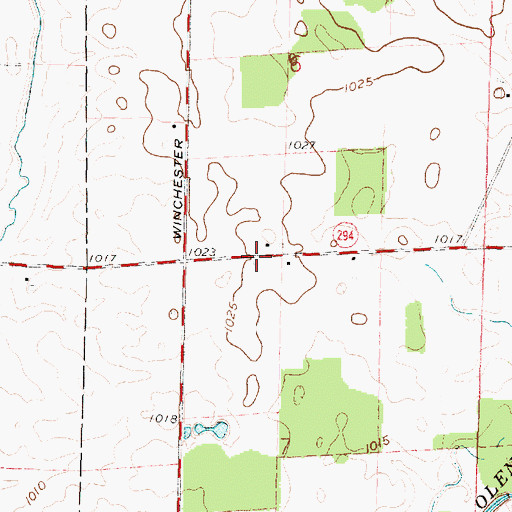 Topographic Map of Hog Swamp School (historical), OH