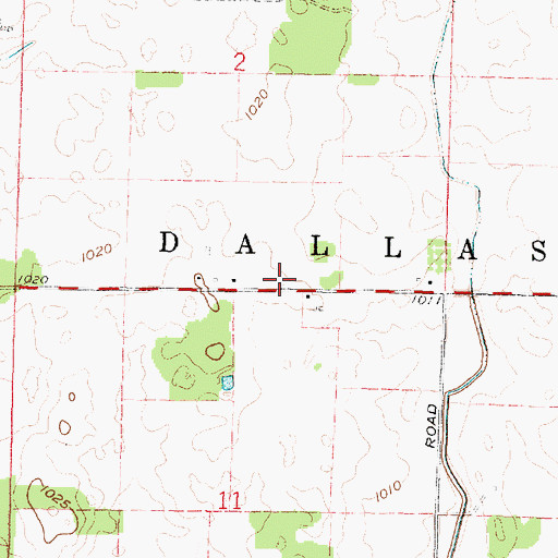 Topographic Map of Huntly School (historical), OH