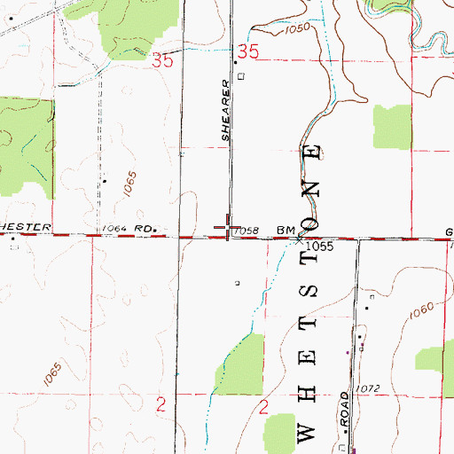 Topographic Map of Kehrer School (historical), OH