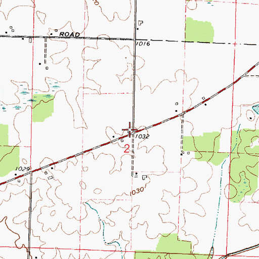 Topographic Map of Keller School (historical), OH