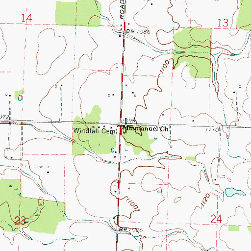 Topographic Map of Kile School (historical), OH
