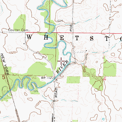 Topographic Map of New Winchester Golf Course, OH