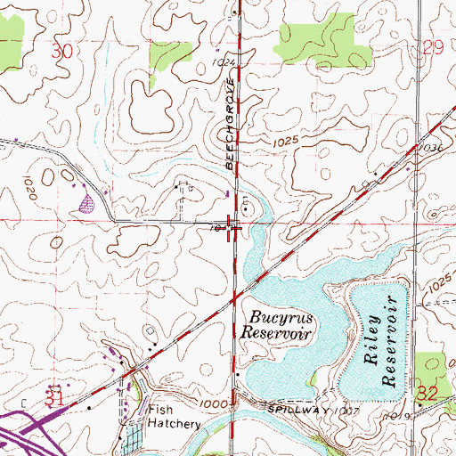 Topographic Map of School Number 1 (historical), OH