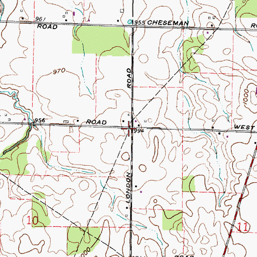 Topographic Map of School Number 1 (historical), OH
