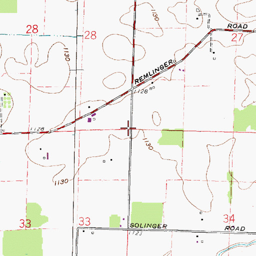 Topographic Map of School Number 4 (historical), OH