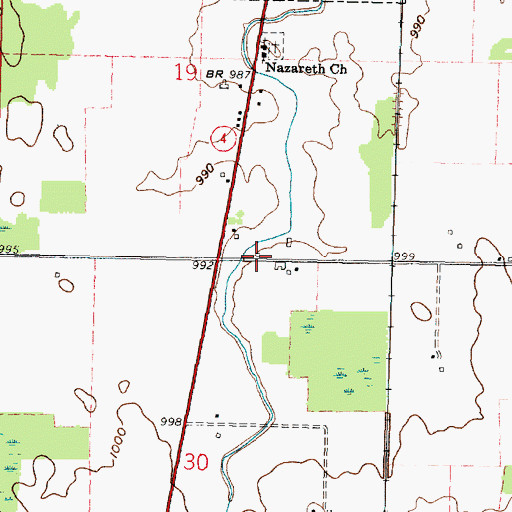 Topographic Map of School Number 4 (historical), OH