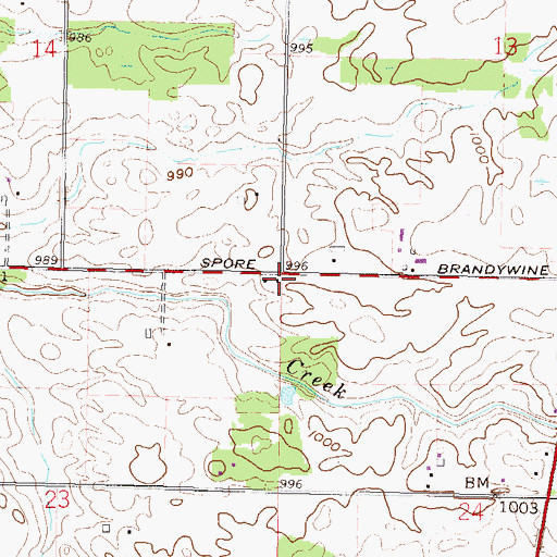 Topographic Map of School Number 6 (historical), OH