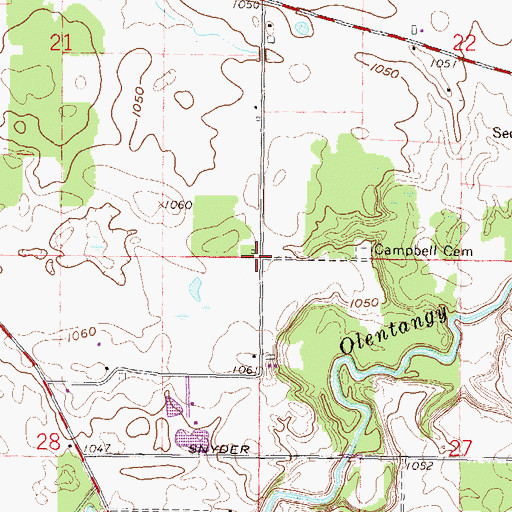 Topographic Map of School Number 7 (historical), OH