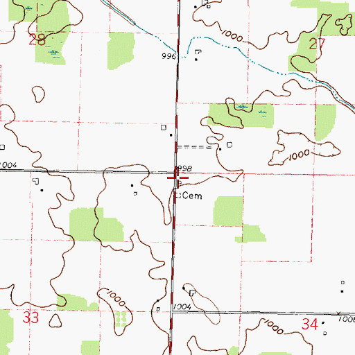 Topographic Map of School Number 7 (historical), OH