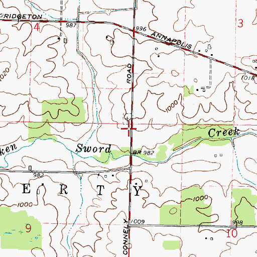 Topographic Map of School Number 8 (historical), OH