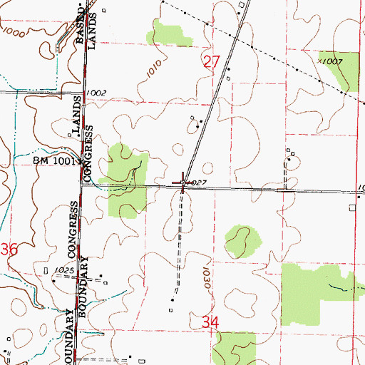 Topographic Map of Tabor School (historical), OH