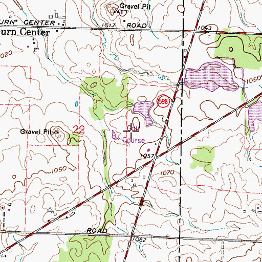 Topographic Map of Woody Ridge Golf Course, OH