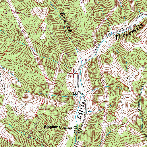 Topographic Map of Acacia School (historical), OH
