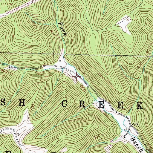 Topographic Map of Beech Fork School (historical), OH