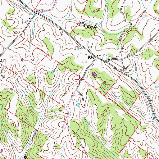 Topographic Map of Bloomhuff School (historical), OH
