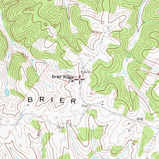 Topographic Map of Brier Ridge School (historical), OH