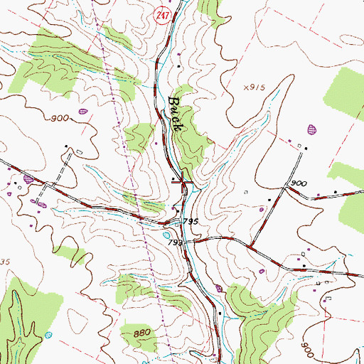 Topographic Map of Buck Run School (historical), OH