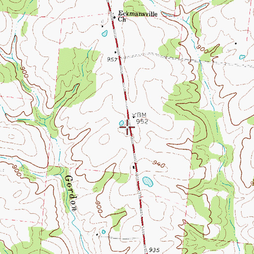 Topographic Map of Bunker Hill School (historical), OH