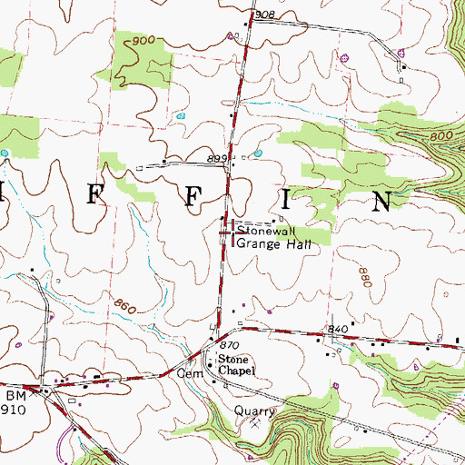 Topographic Map of Compton School (historical), OH